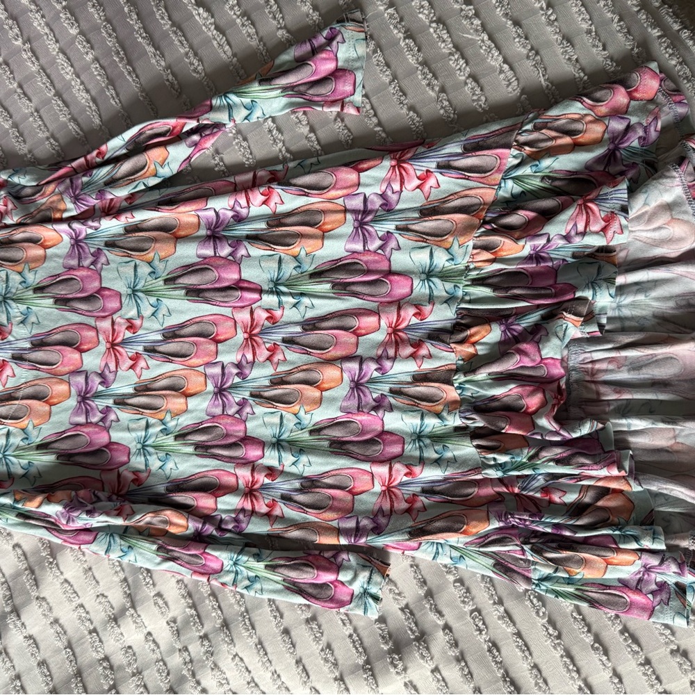 Posh Peanut high low Dress with Pink Ballet Slipper Print